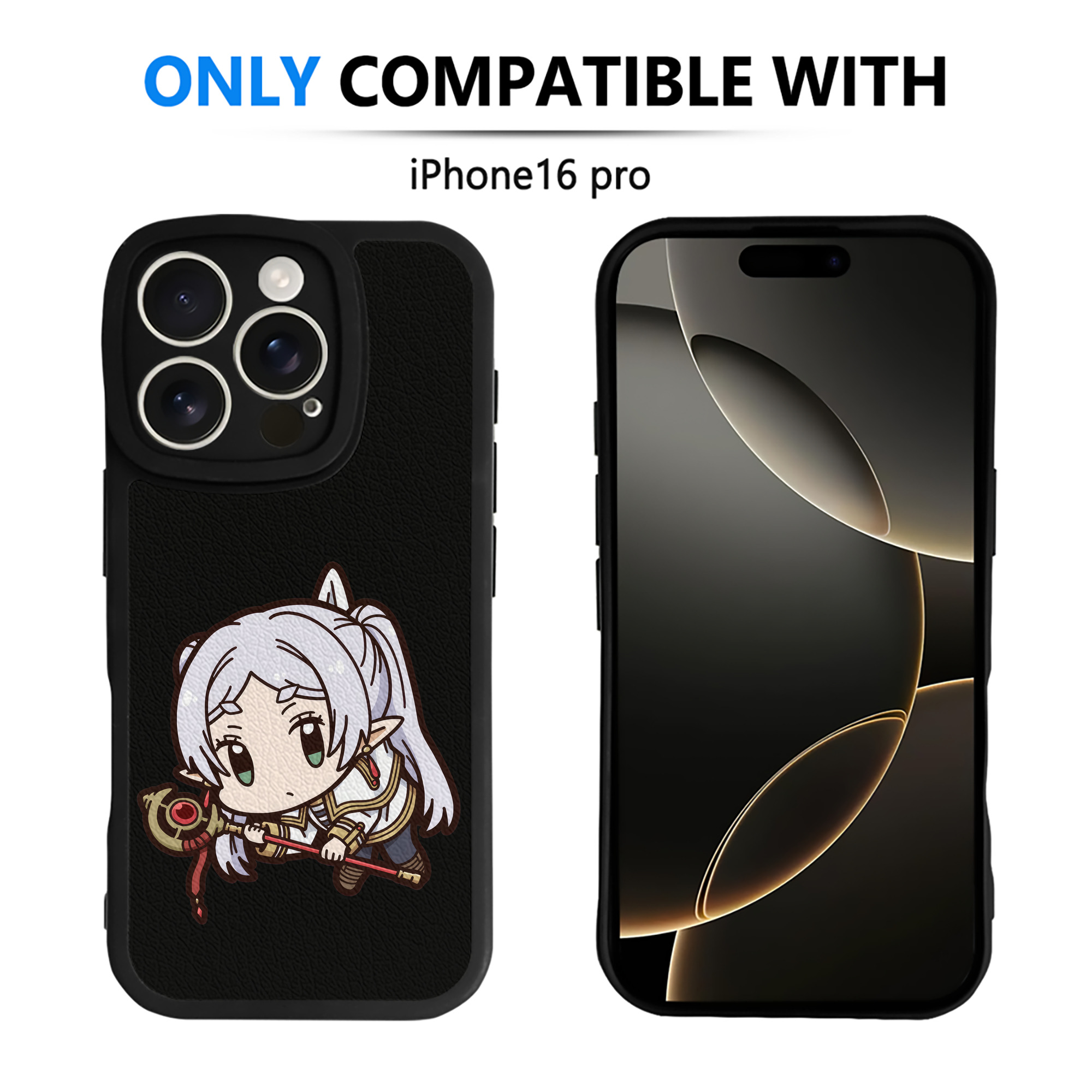 （画像用） 葬送のフリーレン Frieren 【iPhone 16シリーズ対応】シリコンスマホケース（レザー調） 材質：シリコン